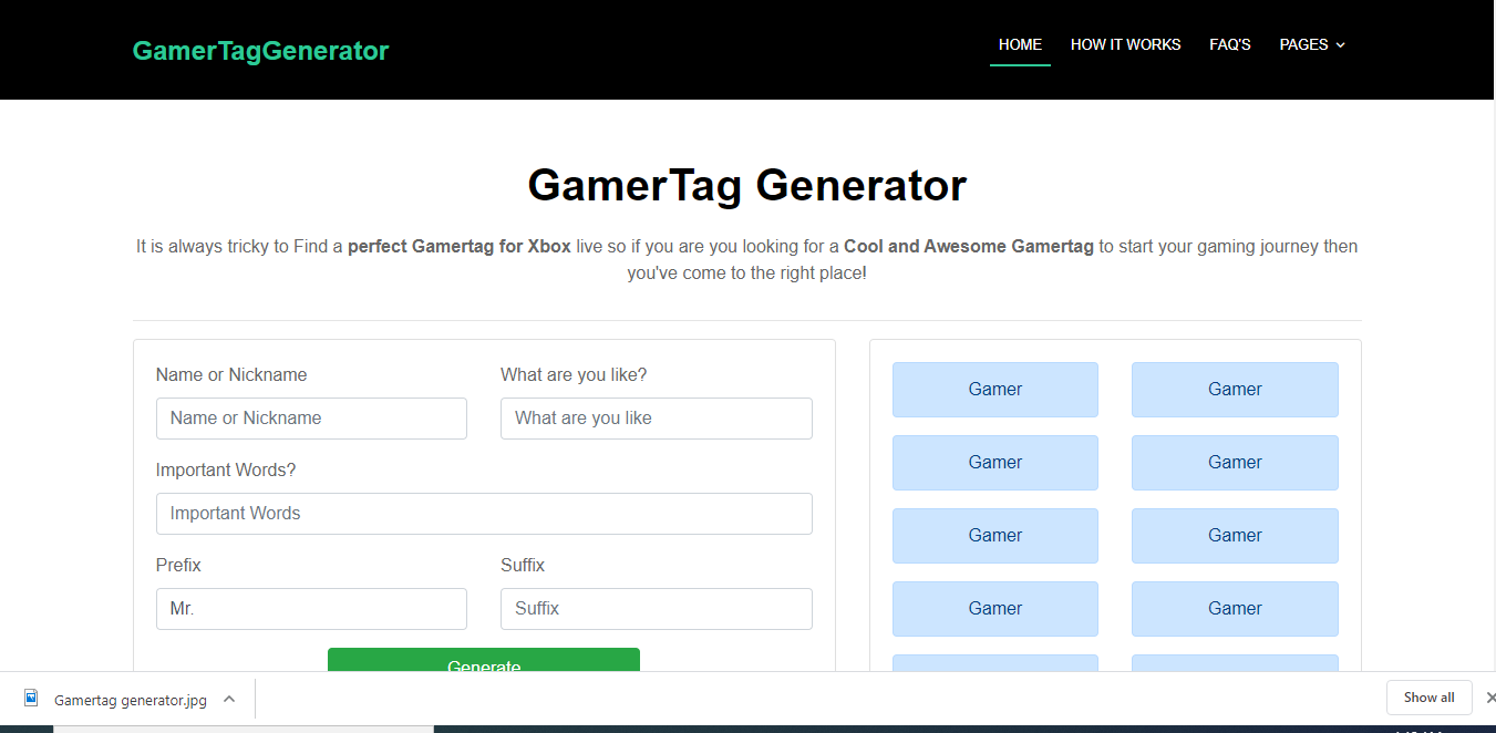 Xbox Gamertag Gemnerator Tool Dosula