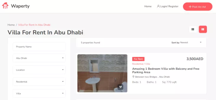 Villa For Rent In Abu Dhabi  Waperty