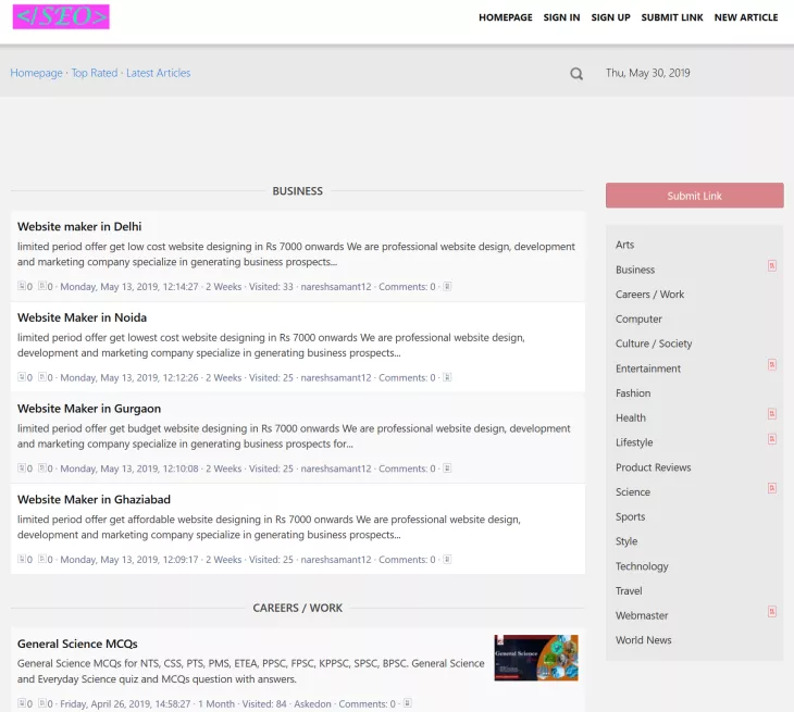 SEO Outlook Bookmarking