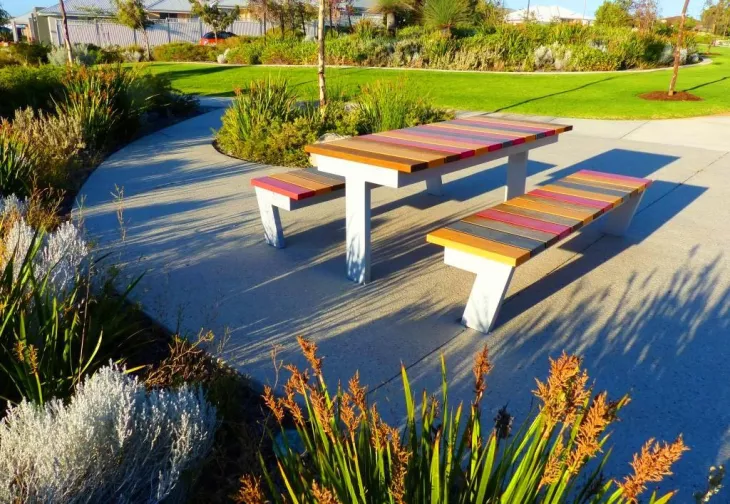 park bench seats