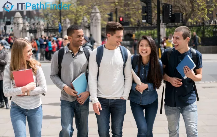 In the United States, you can learn how to work or acquire an internship in your field of study.