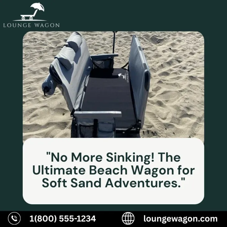 beach trolley cart, beach wagon for soft sand