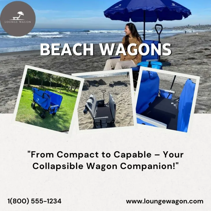 wagon on beach, Collapsable wagon