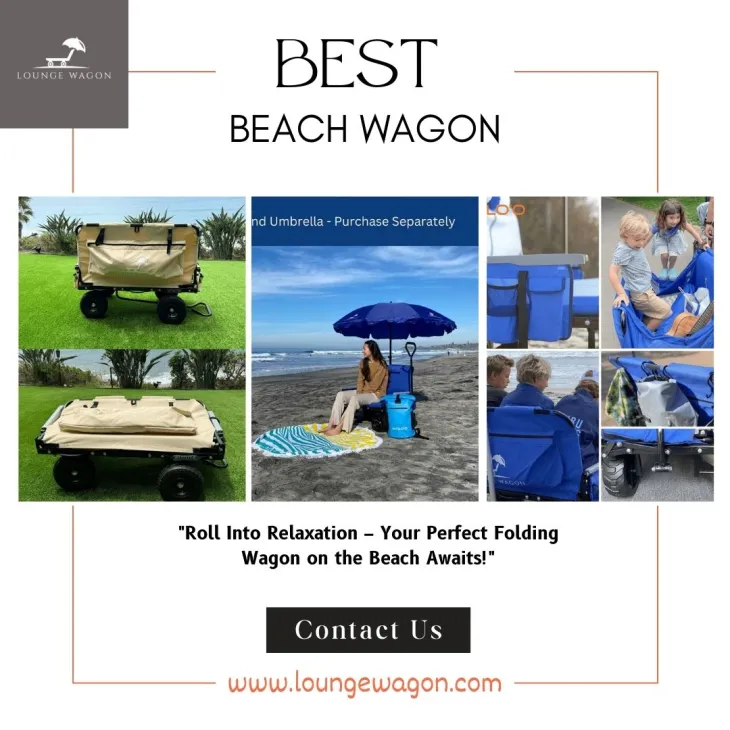 wagon on beach, folding wagon
