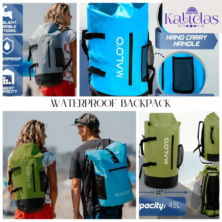 waterproof backpack, dry bags camping