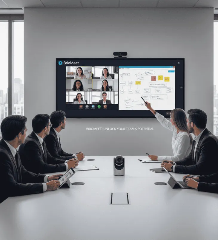 An interactive flat panel, connected with PTZ camera