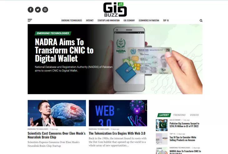 Gigbuzz website landing page