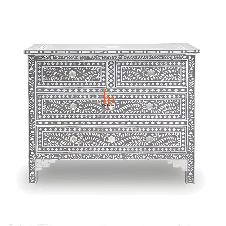 Best handmade bone Inlay chest of 4 drawers