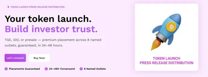 token launch press release