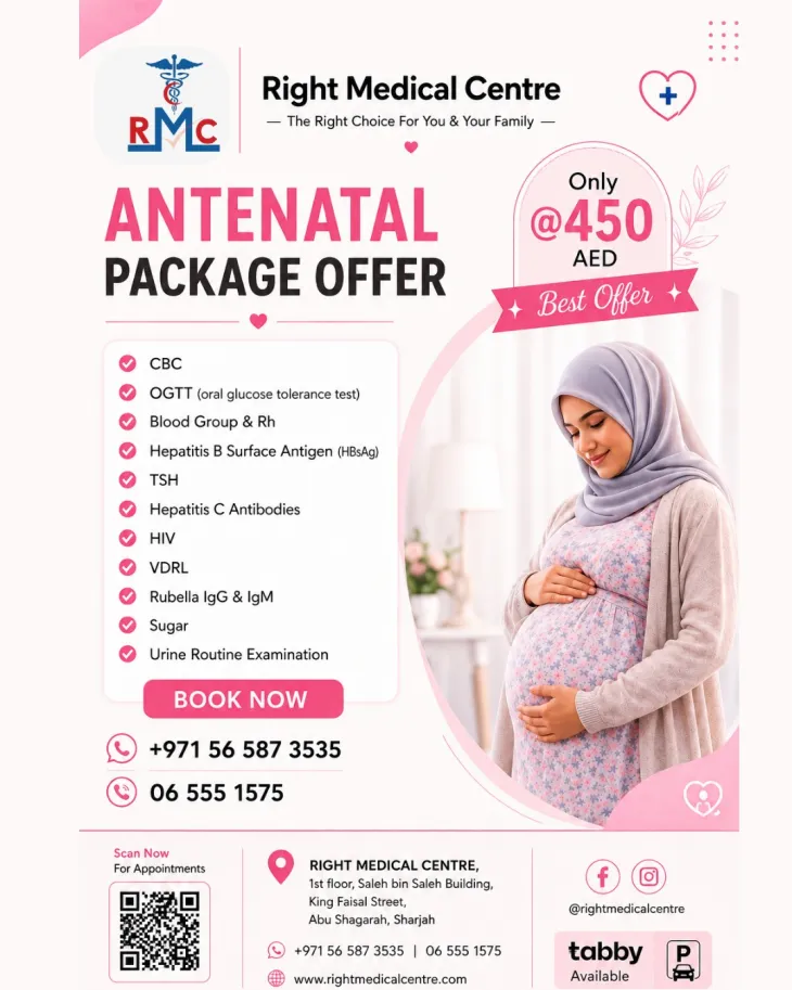 Affordable Antenatal Care Package in Sharjah