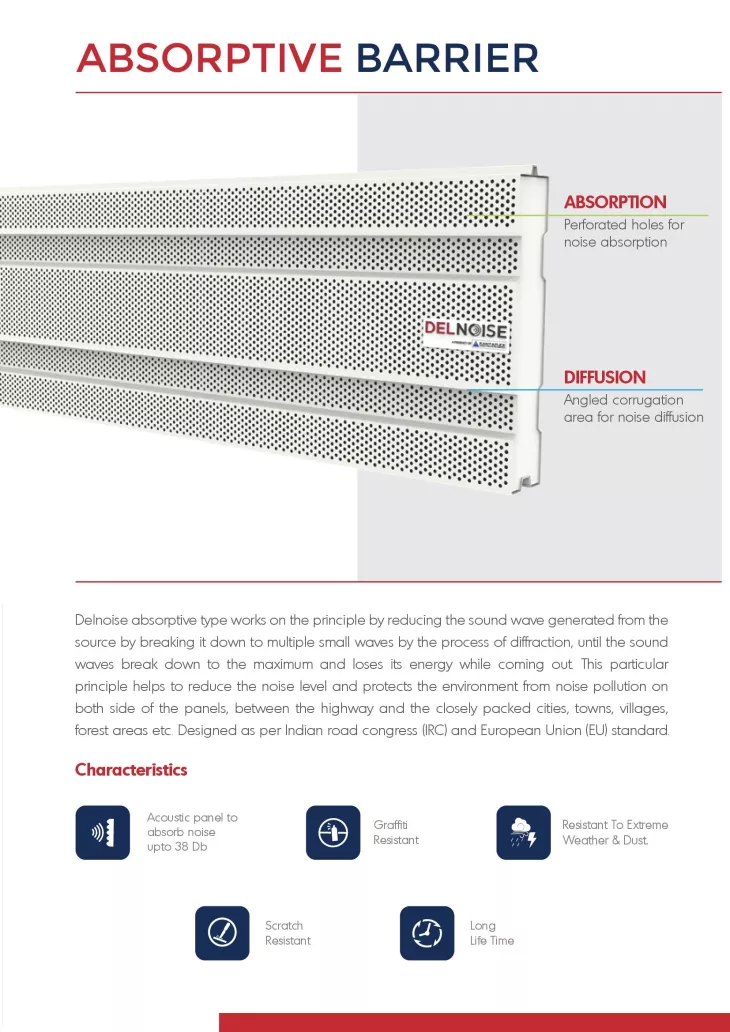 Absorptive Noise Barrier