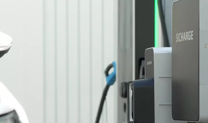 Siemens displays an automated charging station