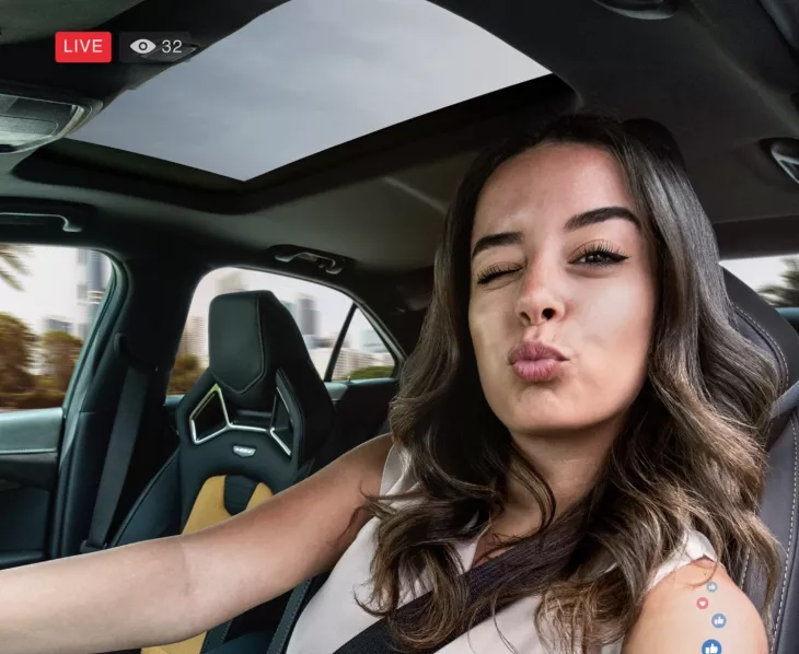 Drivers who broadcast live will be punished severely