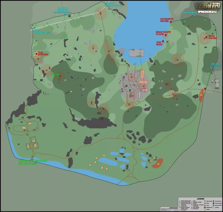 Escape From Tarkov Woods Map