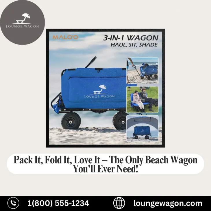 folding wagon and wagon for beach