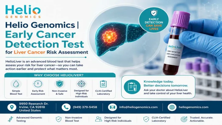 Helio Genomics early cancer detection blood test for liver cancer risk assessment.