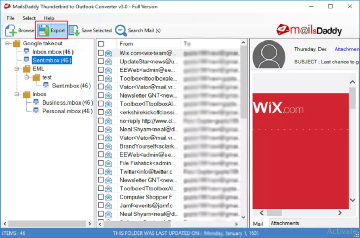 thunderbird to outlook