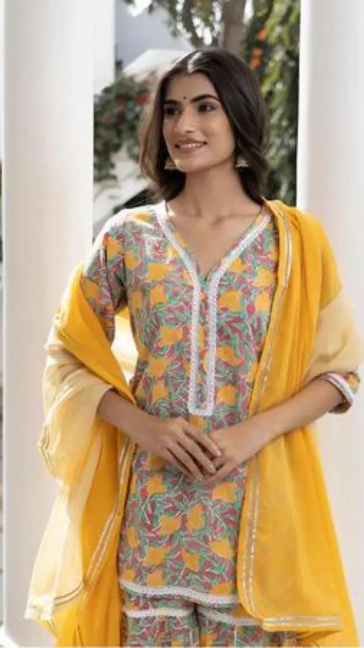 cotton block print kurti