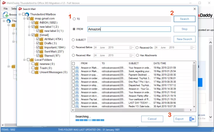 migrate Thunderbird to office 365