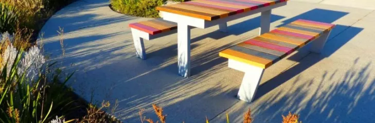 park bench seats