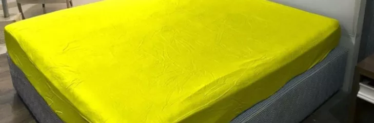 yellow fitted sheet