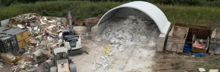 Aggregate storage bays