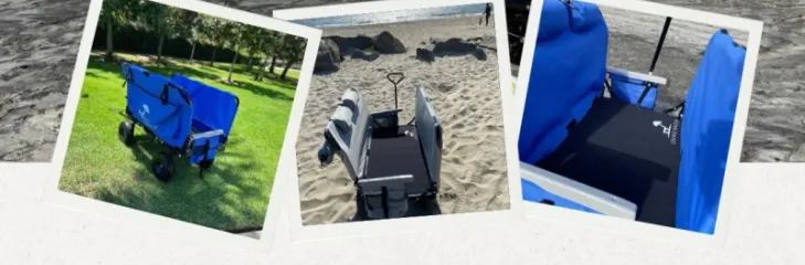 wagon on beach, Collapsable wagon