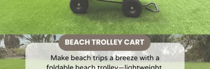 beach trolley cart, foldable beach trolley
