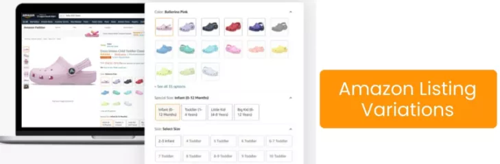 Amazon Product Variation Listing