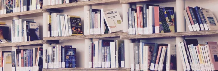 books on shelves
