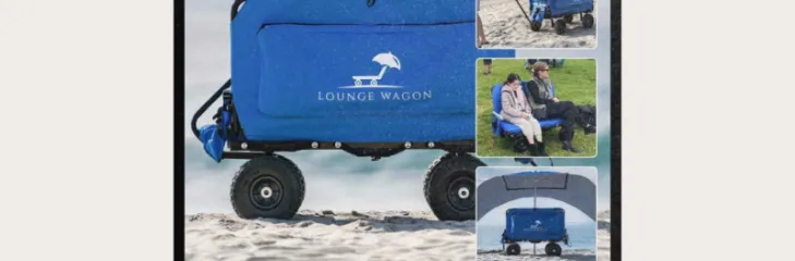 folding wagon and wagon for beach