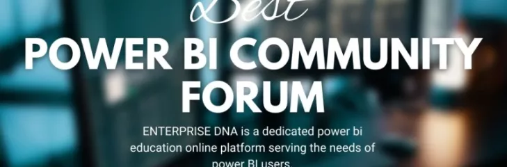 Power BI community forum
