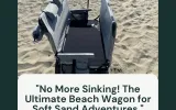 beach trolley cart, beach wagon for soft sand