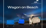 wagon on beach, Collapsable wagon