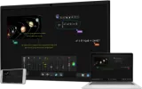 An interactive flat panel, mobile and laptop showing Intellinote