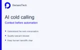 AI cold calling context and human handoffs