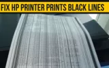 Hp printer printing black lines
