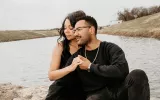 happy couple sitting together