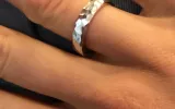 Rose Gold Hammered Wedding Band