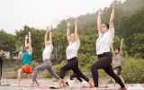 beach yoga